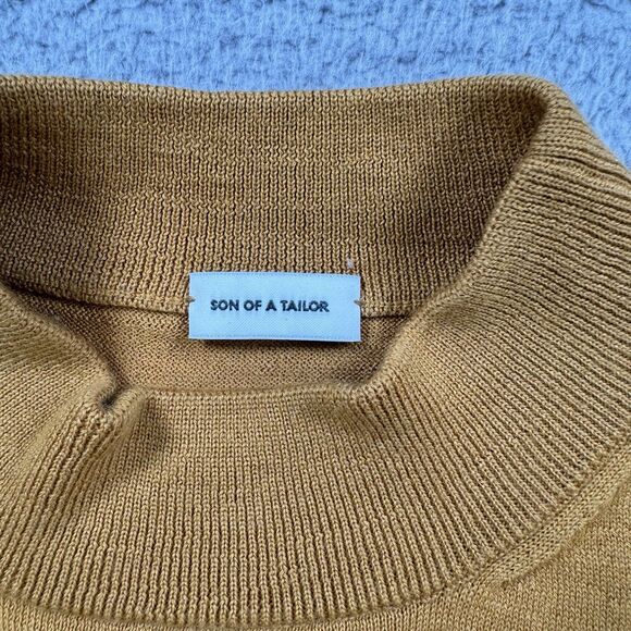Son Of A Tailor Sweater Mens S Fitted Hi Neck Pullover Merino Wool Lightweight - Picture 4 of 11